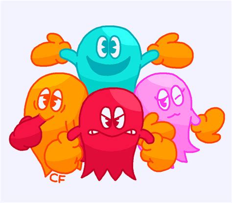 Inky, Blinky, Pinky and Clyde by haveacraigday on DeviantArt