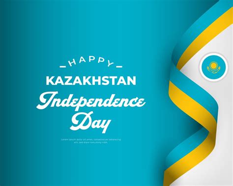 Happy Kazakhstan Independence Day December 16th Celebration Vector ...