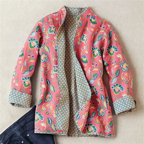 Reversible Quilted Floral Jacket | Gump's