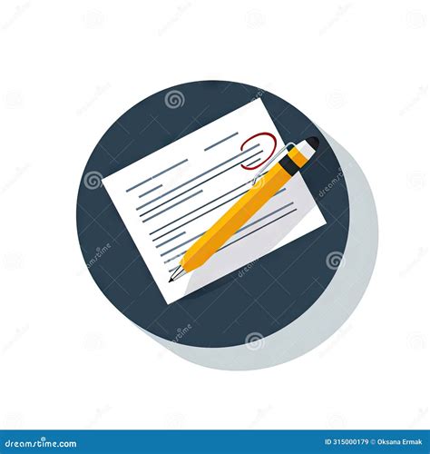 Pen Signature Icon, Undersign Symbol, Underwrite Silhouette, Ratify Flat Icon Stock Illustration ...