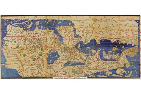 Muhammad al Idrisi Map of The Tabula Rogeriana; 1154 Reproduction | eBay