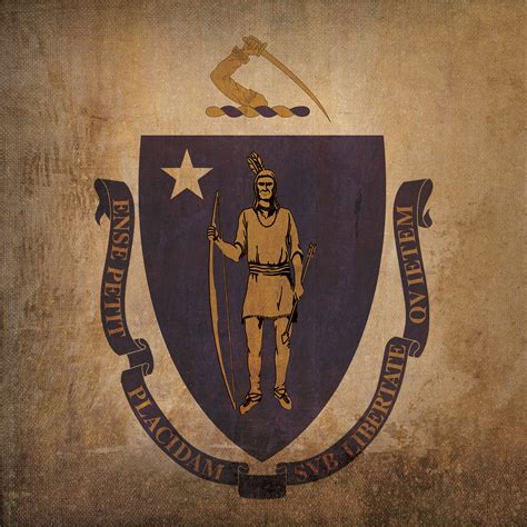 Massachusetts Flag Art - City Prints