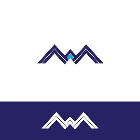 Premium Vector | Blue letter m logo