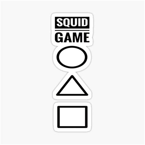 "Squid Game Symbols" Sticker for Sale by MyAnimess | Redbubble