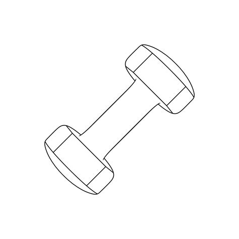 Dumbbell Outline Icon Stock Vector Colourbox | ubicaciondepersonas.cdmx ...