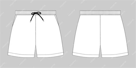 Premium Vector | Technical sketch sport shorts pants design template. Fashion vector ...