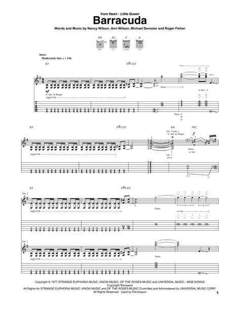 Barracuda | Sheet Music Direct