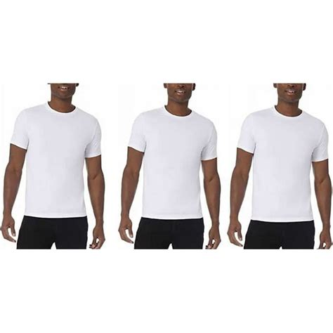 32 DEGREES Cool Men's 3 Pack Short Sleeve Crew Neck T-Shirts XXL White ...