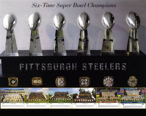 56. Steelers Super Bowl Trophies 11x14 photo | Pittsburgh Sports Gallery Mr Bills Sports ...