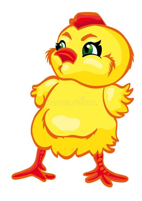 Newborn Yellow Chick. Cartoon Character Royalty Free Stock Photos - Image: 23771058