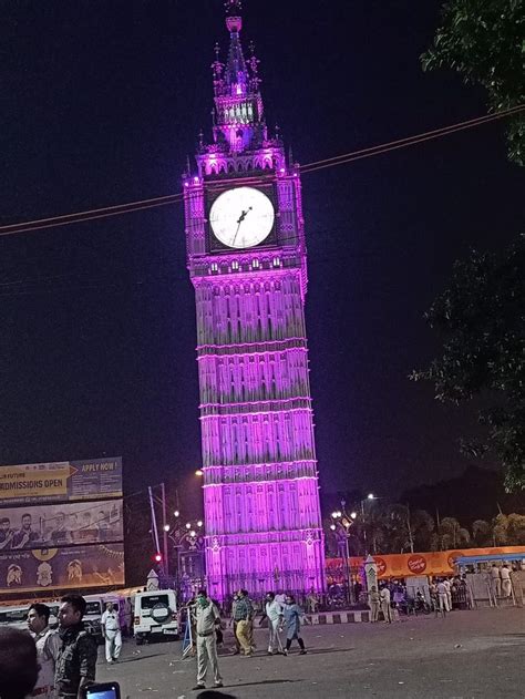 Ghanta ghar Night view, Kolkata,West Bengal | Train video, Ferry ...