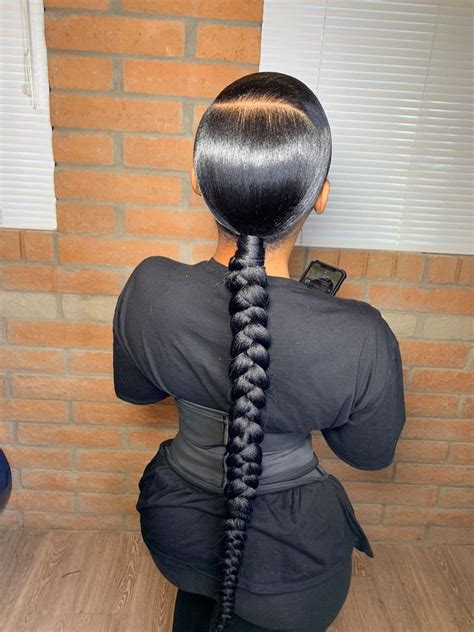 Pin by Breon on Hair | Sleek ponytail hairstyles, Braided ponytail ...