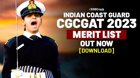 Indian Coast Guard Assistant Commandant Merit List 02/2023 Batch