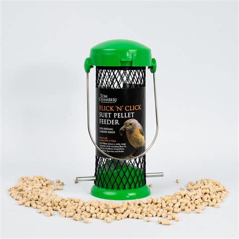 Tom Chambers Flick 'n' Click Suet Pellet Feeder - Bird Feeders - Polhill Garden Centre