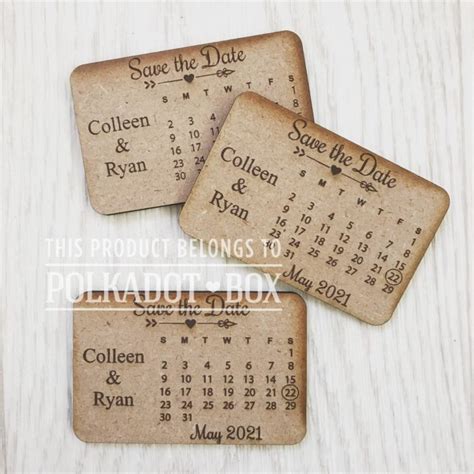 Personalized Calendar Save the date magnets for weddings South Africa ...