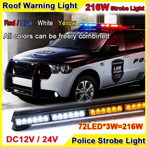 216W Super Bright Car Roof Led Strobe Lights Bar Police Emergency ...