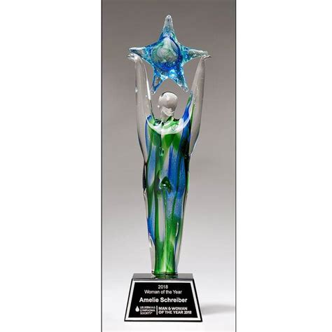 Art Glass Star Achiever Trophy - AwardMakers