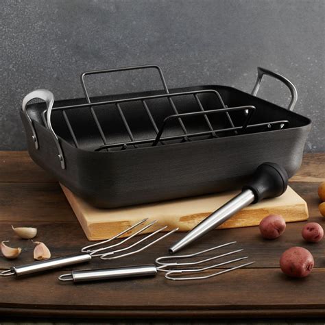 Calphalon Contemporary Nonstick Roaster Pan with Rack, Lifters ...