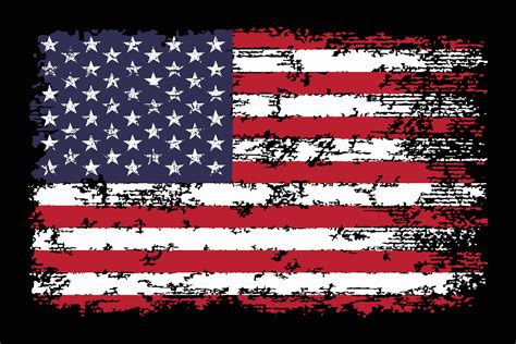 Distressed USA Flag. Vintage American Flag Design 25556110 Vector Art ...