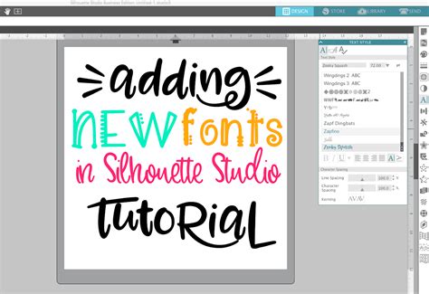 Beginner Silhouette Studio V4 Font Tutorial: How to Add New Fonts (PC ...