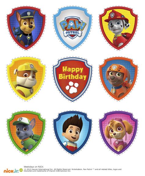 Paw Patrol Cupcake Toppers Printable