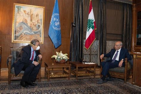 TRANSCRIPT OF REMARKS TO MEDIA AFTER MEETING WITH H.E. MR. NABIH BERRI, SPEAKER OF PARLIAMENT OF ...