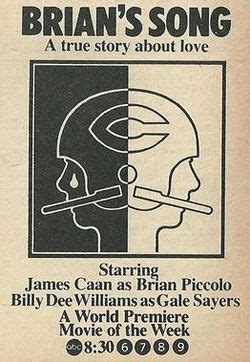 Brian's Song, 1971 | Brian's song, Songs, Movie of the week