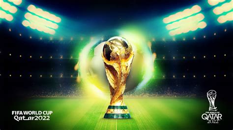 Download Glowing Trophy Fifa World Cup 2022 Wallpaper | Wallpapers.com