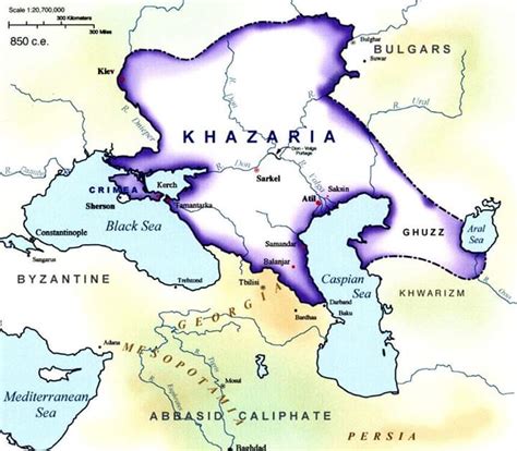 Map of Khazaria (Biggest Jewish Empire and they are also Turk) : r/MapPorn