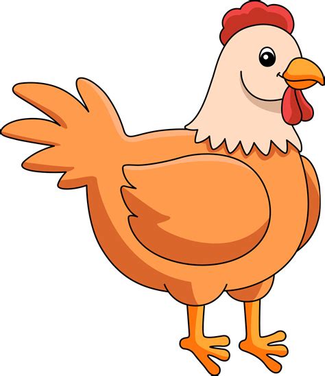 ilustración de imágenes prediseñadas de color de dibujos animados de pollo 6325865 Vector en ...