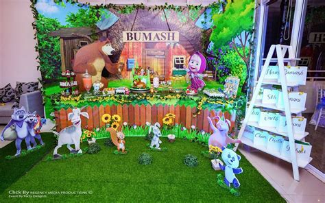 Masha and the Bear party decorations | Bear birthday party, Candy ...