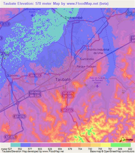 Elevation of Taubate,Brazil Elevation Map, Topography, Contour