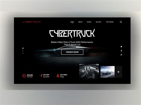 Cyber truck Landing page by Praise Alabi on Dribbble