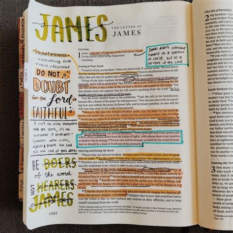 James 1 - Bible Journaling | Bible study notes, Bible journaling, Bible study notebook