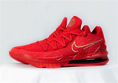 Titan Nike LeBron 17 Low Red CD5008-600 Release Date - SBD