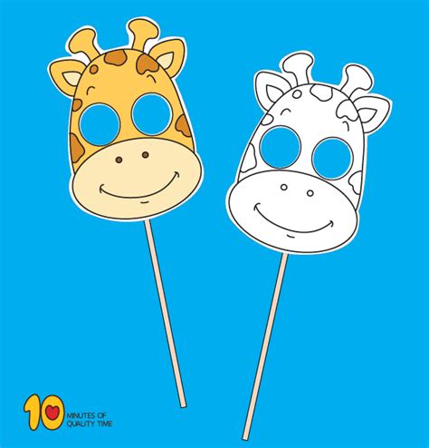 Printable Giraffe Mask – 10 Minutes of Quality Time