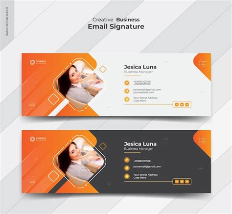 Premium Vector | Business email signature banner design