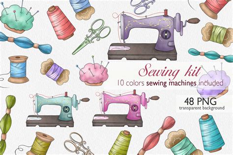 Sewing Clipart, Sewing Machine Graphic by CaraulanStore · Creative Fabrica