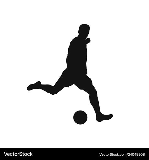 Football player silhouette Royalty Free Vector Image