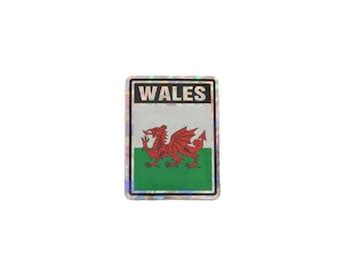 Wales Seal Sticker Round Flag for Laptop Book Fridge Guitar Motorcycle Helmet Toolbox Door PC ...