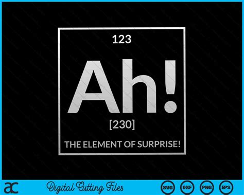 Ah! The Element of Surprise Science Periodic Table SVG PNG Files – creativeusarts