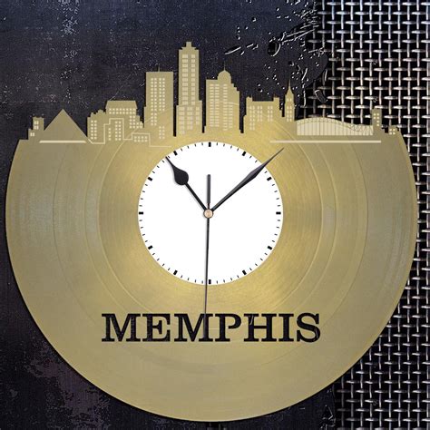 Memphis Skyline Memphis Clock Tenessee Cityscape Clock