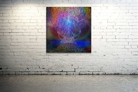 Cosmic Horizon Colored Sketch Artprint & Energised Unique Art on Canvas ...