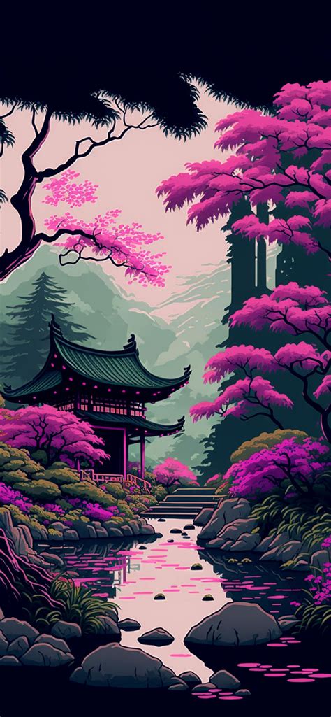 Japanese Garden Art Wallpapers - Japanese Aesthetic Wallpapers