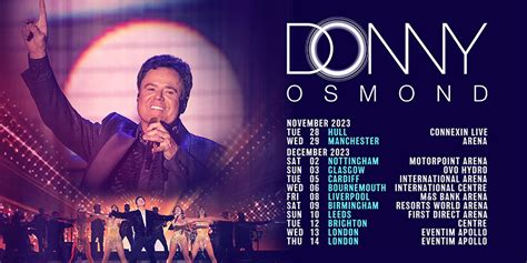 Donny Osmond UK Tour Tickets 2023 Official Packages