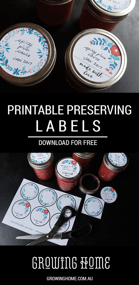 Free Preserving Labels and Gift Tags that can be printed out, and used ...