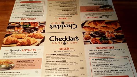 Cheddar's Menu Printable Version