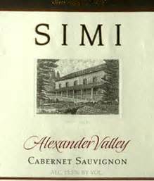 Spirit of Wine: Review and Rating: ***+ Simi Cabernet Sauvignon, 2004, Alexander Valley, Sonoma, CA