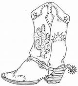 Cowboy Boots Coloring Page sketch template