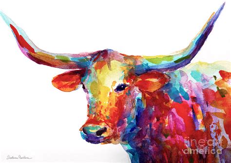 Texas Longhorn art Painting by Svetlana Novikova - Pixels